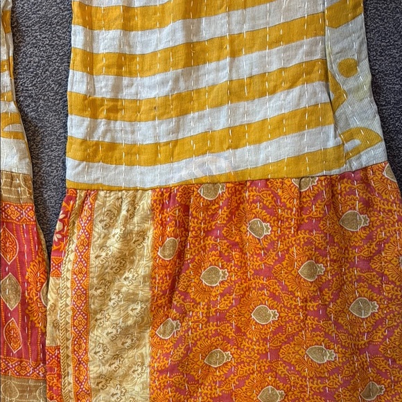 NWOT KANTHA wide pants Colorful Patchwork Boho Pants one sz - Picture 2 of 4